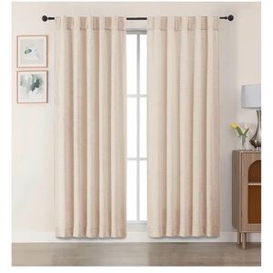 Sophisticated Cream Drapes for Elegant Interiors color LINEN 40 W x 72 L 2 panel